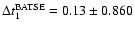 $\Delta t_1^{\rm BATSE}=0.13 \pm 0.860$