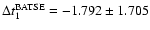 $\Delta t_1^{{\rm BATSE}}=-1.792 \pm 1.705$