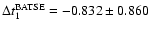 $\Delta t_1^{{\rm BATSE}}=-0.832 \pm 0.860$