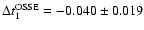 $\Delta t_1^{{\rm OSSE}}=-0.040 \pm 0.019$