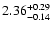 $\rm 2.36_{-0.14}^{+0.29}$