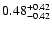 $\rm0.48_{-0.42}^{+0.42}$