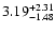 $\rm 3.19_{-1.48}^{+2.31}$