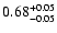 $\rm0.68_{-0.05}^{+0.05}$