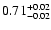 $\rm0.71_{-0.02}^{+0.02}$
