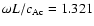 $\omega L / c_{{\rm Ac}}=1.321$