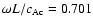 $\omega L / c_{{\rm Ac}}=0.701$