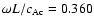 $\omega L / c_{{\rm Ac}}=0.360$