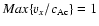 $Max\{ v_x /c_{{\rm Ac}}\} = 1$