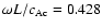 $\omega L / c_{{\rm Ac}}=0.428$