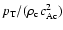 $p_{{\rm T}}/(\rho _{\rm c} c_{{\rm Ac}}^2)$