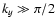 $k_y \gg \pi/2$