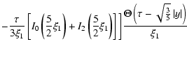 $\displaystyle -\frac{\tau }{3\xi _{1}}\left[ I_{0}\left(\frac{5}{2}\xi _{1}\rig...
...{\Theta \left(\tau -\sqrt{\frac{3}{5}}\left\vert y\right\vert \right)}{\xi_{1}}$