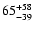 $\rm 65^{+58}_{-39}$