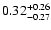 $\rm0.32^{+0.26}_{-0.27}$