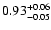 $\rm0.93^{+0.06}_{-0.05}$