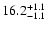 $\rm 16.2^{+1.1}_{-1.1}$