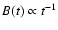 $B(t) \propto t^{-1}$