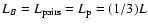$L_B=L_{\rm pairs}=L_{\rm p}=(1/3) L$