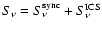 $S_\nu=S^{\rm sync}_\nu+S^{\rm ICS}_\nu$