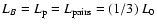 $L_B=L_{\rm p}=L_{\rm pairs}=(1/3)\ L_0$