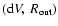 $({\rm d}V,~ R_{\rm out})$
