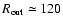 $R_{\rm out} \simeq 120$