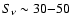 $S_\nu \sim 30{-}50$
