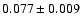 $0.077 \pm 0.009$