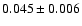 $0.045 \pm 0.006$