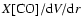 $X[{\rm CO}]/{\rm d}V/{\rm d}r$