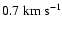 $0.7~{\rm km~s}^{-1}$