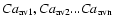 $Ca_{\rm av1}, Ca_{\rm av2}...Ca_{\rm avn}$