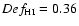 $Def_{\rm HI}=0.36$