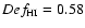 $Def_{\rm HI}=0.58$