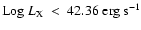 ${\rm Log}~L_{\rm X}~<~42.36~\rm erg~s^{-1}$