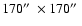 $170\hbox{$^{\prime\prime}$ }\times 170\hbox{$^{\prime\prime}$ }$