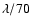 $\lambda/70$