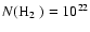 $N(\mbox{H$_{2}$ })=10^{22}$
