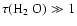 $\tau(\mbox{H$_{2}$ O})\gg 1$