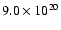 $9.0\times 10^{20}$
