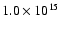 $1.0\times 10^{15}$