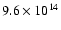 $9.6\times 10^{14}$