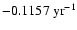 $-0.1157~\mbox{yr}^{-1}$
