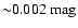 ${\sim}0.002~\mbox{mag}$