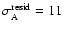 $\sigma^{\rm resid}_{\rm A} =
11$