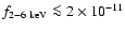 $f_{2-6~{\rm keV}} \la
2\times10^{-11}$