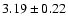 $3.19 \pm 0.22$