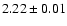 $2.22 \pm0.01$