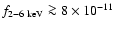 $f_{2-6~{\rm keV}} \ga8\times10^{-11}$